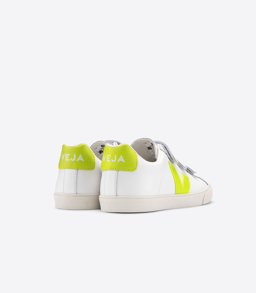 Tenis Veja Hombre - 3-Lock Cuero - Blancos - 643NIDJBG